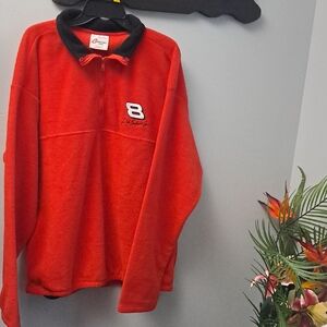 Dale Earnhardt Jr #8 Competitors View Nascar Racing Red Fleece Sweatshirt